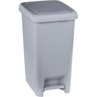 Grey pedal bin 25L capacity sleek design