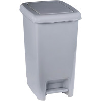 Set of 18 grey pedal bins 25L