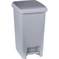 Grauer Pedaleimer, Fassungsvermögen 60 Liter, robust, praktisch