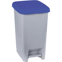 Grauer blauer Pedaleimer 60L Set von 4