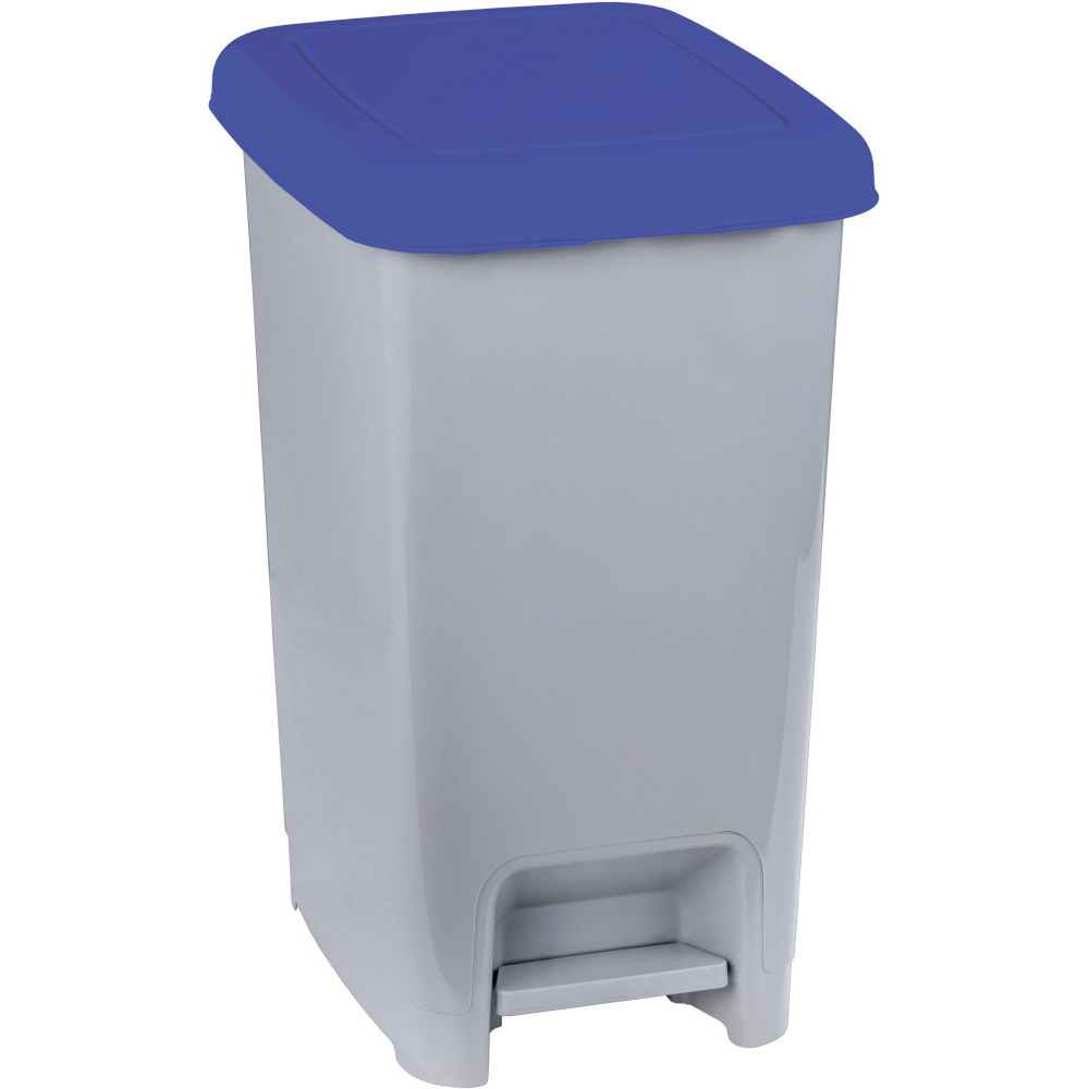 Tretmülleimer 60L grau blau Design praktisch hygienisch Tretmülleimer 60L grau blau Design praktisch hygienisch