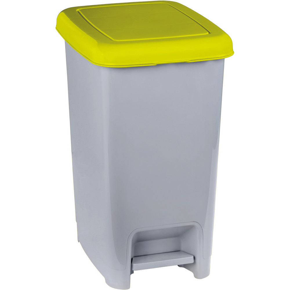 Robust practical 60L grey yellow pedal bin Robust practical 60L grey yellow pedal bin