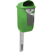 Dog waste bag dispenser adaptable to all flexible supports