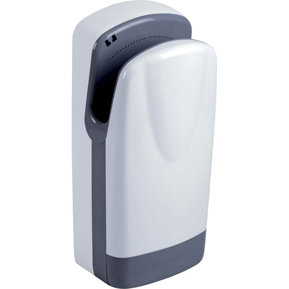 Modern white hand dryer efficient fast hygienic eco-friendly Modern white hand dryer efficient fast hygienic eco-friendly