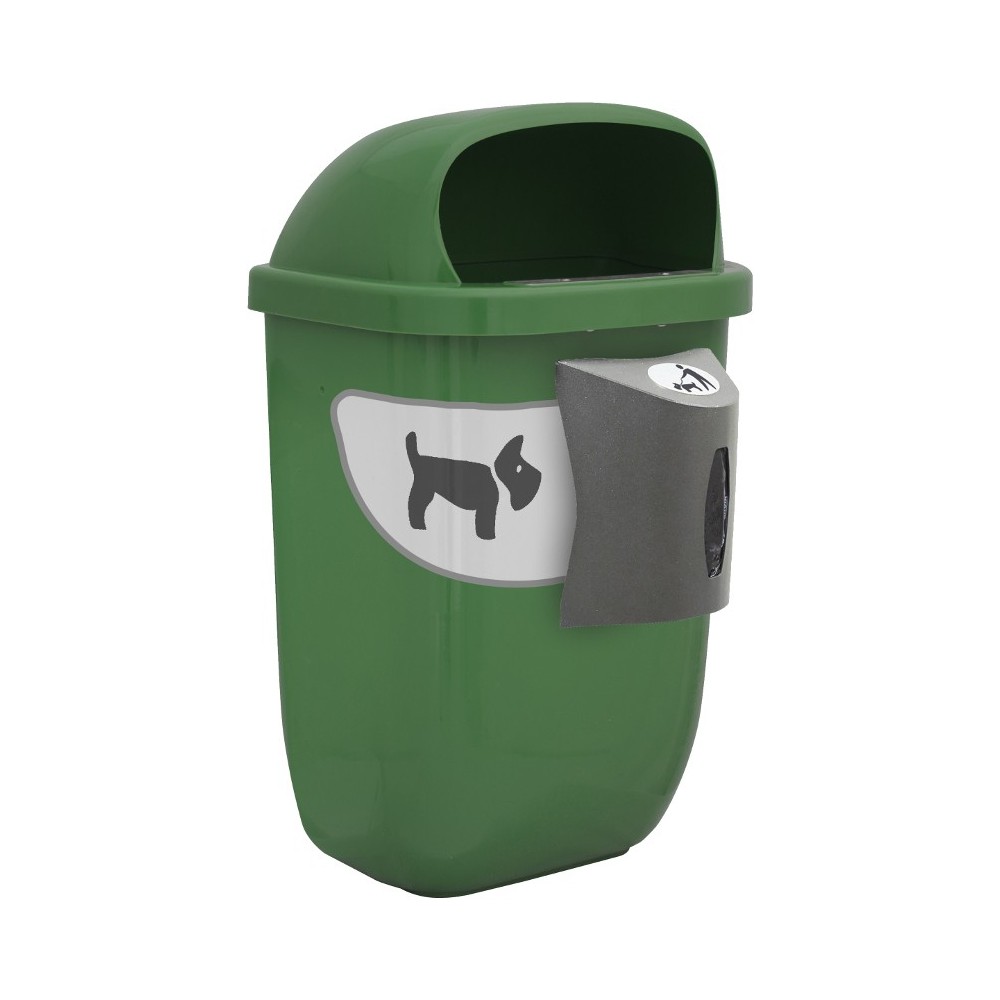 Effektiver grüner Korb für die Sammlung von Hundekot Effektiver grüner Korb für die Sammlung von Hundekot