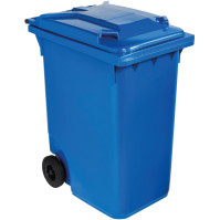 Blue wheeled bin large capacity 360 litres