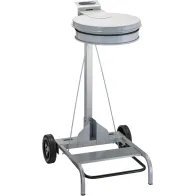 Mobile grey 110L waste bin with pedal