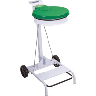 Robuster mobiler grüner 110L Müllsackhalter mit Pedal