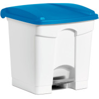 30L blue plastic pedal bin set of 3
