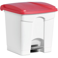 Red plastic pedal bin 30L modern durable
