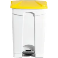 Yellow plastic pedal bin 45 liters