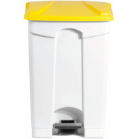 Yellow plastic pedal bin 45 liters