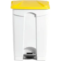 Yellow plastic pedal bin 45 liters