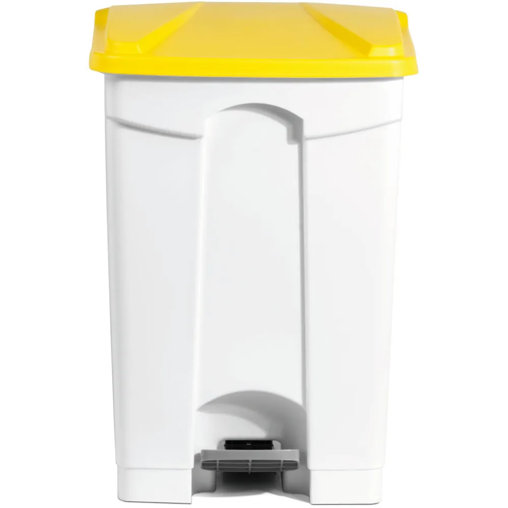 Yellow plastic pedal bin 45 liters Yellow plastic pedal bin 45 liters