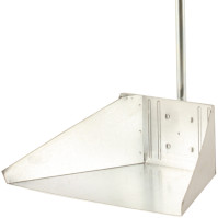 Industrial galvanised steel dustpan