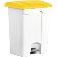 Yellow plastic pedal bin 70L