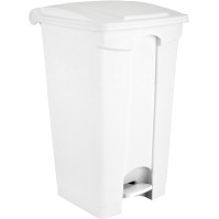 Treteimer aus Kunststoff, 90 l, weiß, 3er-Set