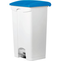 Set mit 3 blauen 90-Liter-Mülleimern mit Pedal