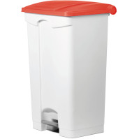 Treteimer aus rotem Kunststoff, 90 l