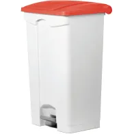 90L Treteimer aus rotem Kunststoff, 3er-Set