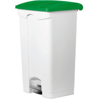 Grüner Treteimer aus Kunststoff, 90 l, 3er-Set