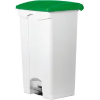 90L green plastic trash can with practical and durable pedal