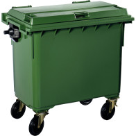 770-litre green mobile container, practical, robust exterior