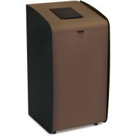 Brown modular terminal for selective waste sorting.