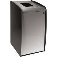 Waste terminal with front opening gray color