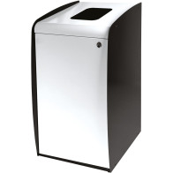 Abfallterminal, weiße Fassade, praktische Öffnung, modernes Design