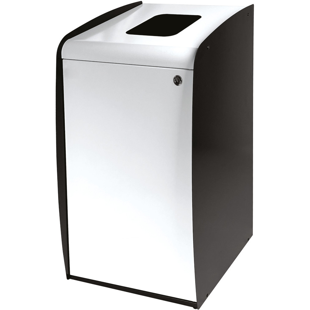 Waste terminal white facade practical opening modern design Waste terminal white facade practical opening modern design