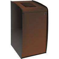Brown waste bin with elegant and practical front opening