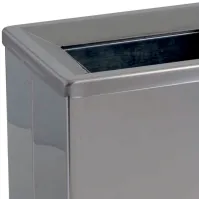 High-gloss stainless steel top-opening bin 25 litres