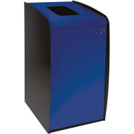Abfallterminal mit Frontöffnung in blauer Front