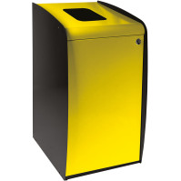 Yellow waste terminal with front opening for easy deposit