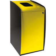 Yellow waste terminal with front opening for easy deposit