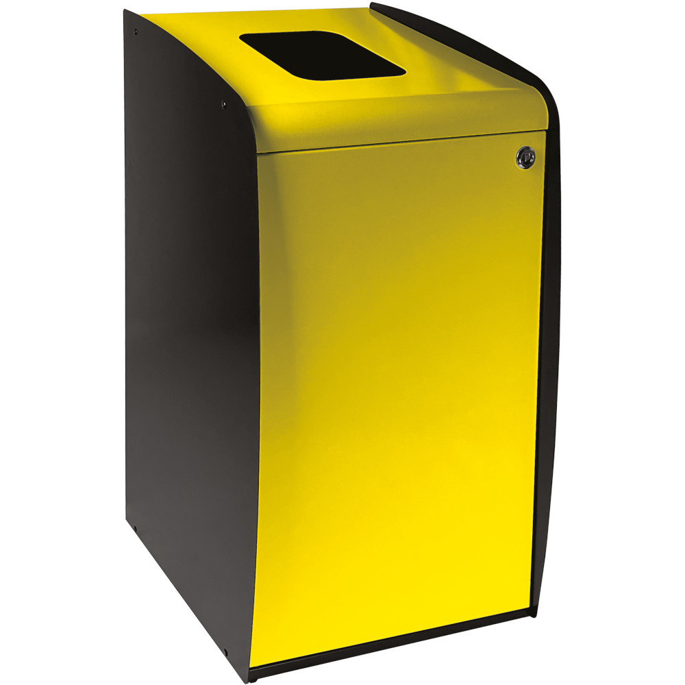 Yellow waste terminal with front opening for easy deposit Yellow waste terminal with front opening for easy deposit