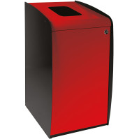 Waste terminal with modern and practical red front opening