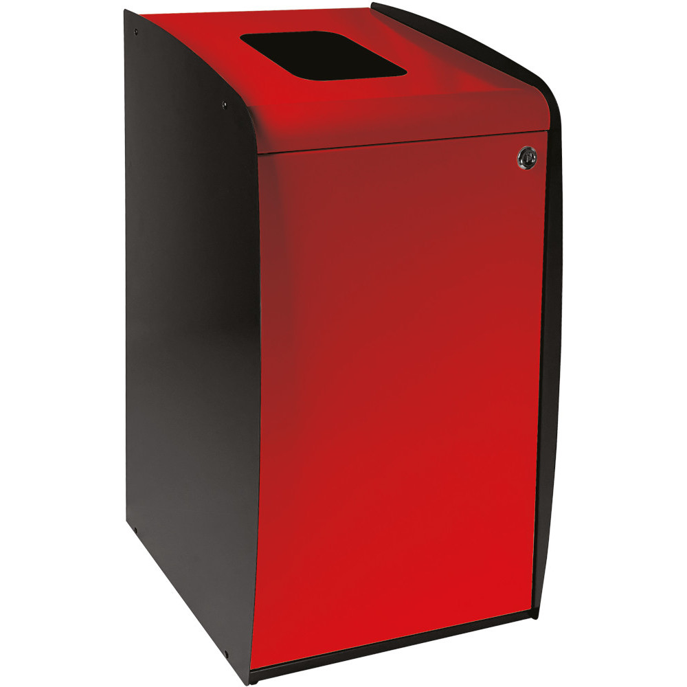 Waste terminal with modern and practical red front opening Waste terminal with modern and practical red front opening