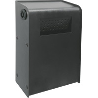 Secure wall ashtray in gray galvanized steel sheet