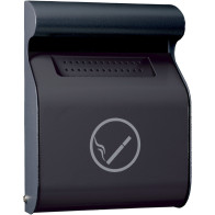 Robust gray vandal-proof wall ashtray 3 liters outdoor