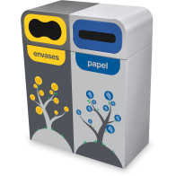 Colorful and fun trash can for schools 120L visual included