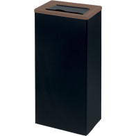 Brown 42L recycling bin with tri-selective rectangular hatch