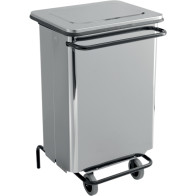 Elegant professional brushed stainless steel 70L mobile kitchen container