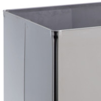 Shiny stainless steel basic bin 25 litres