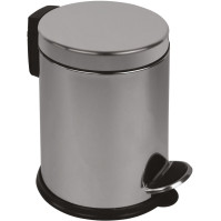 Compact round stainless steel trash cans set of 8 pieces