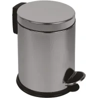 Compact round stainless steel trash cans set of 8 pieces
