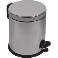 Round stainless steel trash can 5L set of 8 pieces
