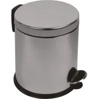Round stainless steel trash can 5L set of 8 pieces