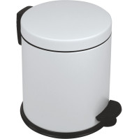 Round trash can 5L white set of 8 pieces